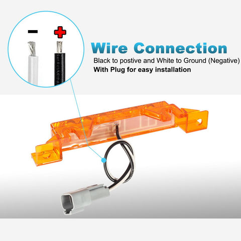 Image of Partsam 5PCS 6LED Cab Light Truck Trailer Cab Marker Top Amber Lens Roof Running Light Reflective Lights Assembly Compatible with 2004 VN/2003-2020 VNL Trucks Waterproof