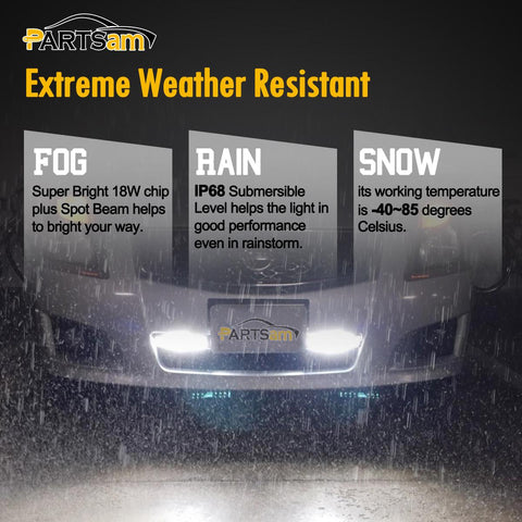 Image of Partsam 6" LED Light Bar White 36W 6500K Super Bright Spot Work Light Pods Single Row Off Road Driving Light Fog Light Boat Light Waterproof SUV ATV 4WD Car Truck Golf Cart 12V 24V IP67 (2pcs)