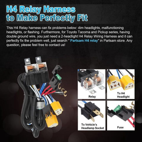 Image of Partsam New Osram Chips 110W 5x7 Inch Led Headlights 7x6 LED Headlamp DOT Approved with High Low Beam H6054 6054 Led Headlight Compatible with Jeep YJ Cherokee XJ H5054 H6054LL 6052 6053(Pair)