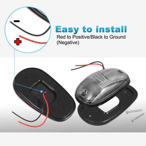 Image of Partsam 5PCS Cab Marker Clear/Amber 45LED Top Roof Light Compatible with Dodge Ram 1500 2500 3500 4500 5500 Pickup 2003 2004 2005 2006 2007 2008 2009 2010 2011 2012 2013 2014 2015 2016 2017 2018