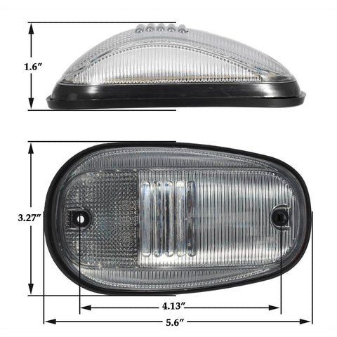 Image of Partsam 5PCS Cab Marker Clear/Amber 45LED Top Roof Light Compatible with Dodge Ram 1500 2500 3500 4500 5500 Pickup 2003 2004 2005 2006 2007 2008 2009 2010 2011 2012 2013 2014 2015 2016 2017 2018