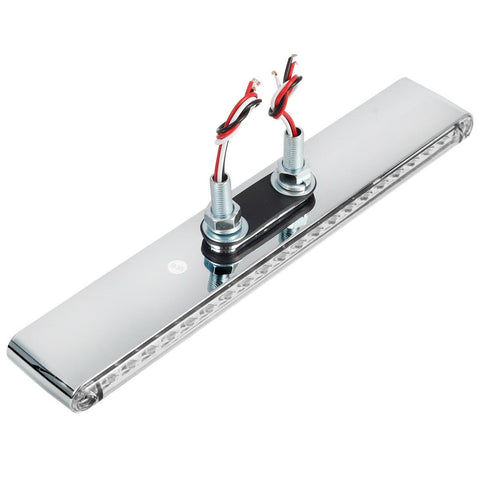 Image of Partsam 2Pcs 12inch Clear Lens Red / Amber LED Combo Dual Face Truck Semi Trailer Light Bars 20LED Waterproof w Double Studs Sealed Trailer Led Pedestal Turn Signal Stop Tail Marker Clearance Lights