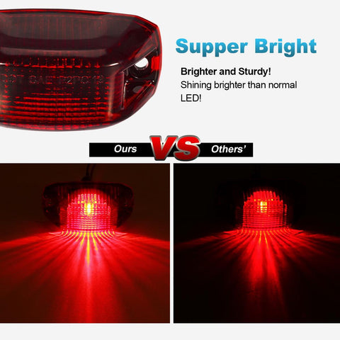 Image of Partsam 1pcs Rear Cab Marker Roof Light Rear Roof Mounted Cab Light Lamp Top Clearance Light Reflective Lights Assembly Compatible With Ram Promaster Vans 2014 2015 2016 2017 2018(Red Len/Red Light)