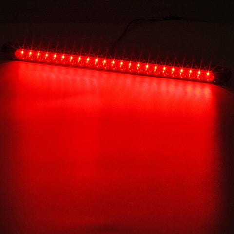 Image of Partsam 2PC Red 17inch 23 LED Light Bar Stop Turn Tail Third 3rd Brake Light Trailer Center Light Bar Car Truck Cargo Trailer Toy Hauler Trailer Tail Light Bar Surface Mount Waterproof