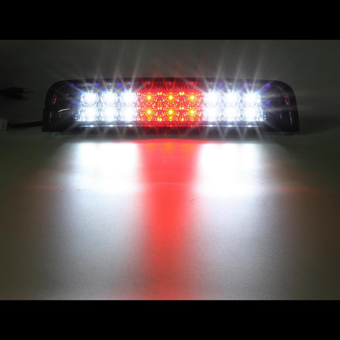 Image of Partsam High Mount 3rd Third Brake Light Replacement For Dodge Ram 2009-2017 1500 2500 3500 Red/White 27 LED Rear Cab Roof Center Mount Tail Cargo Lights Lamps Smoke Lens Black Housing Waterproof