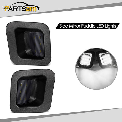 Image of Partsam Full Led License Plate Lights Lamp Assembly Smoke Black Housing Compatible with Dodge Ram 1500 2500 3500 2003-2018 Pickup Truck Rear Step Bumper Replacement, Pack of 2