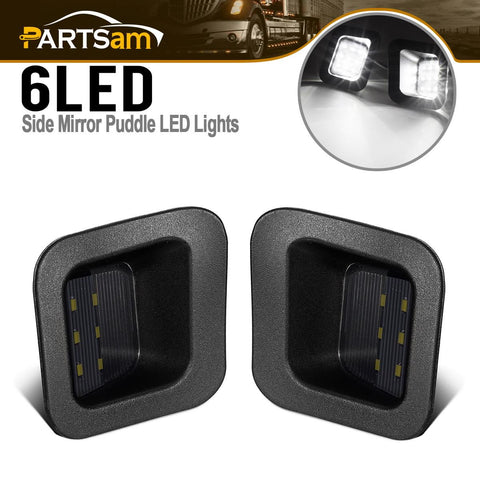 Image of Partsam Full Led License Plate Lights Lamp Assembly Smoke Black Housing Compatible with Dodge Ram 1500 2500 3500 2003-2018 Pickup Truck Rear Step Bumper Replacement, Pack of 2