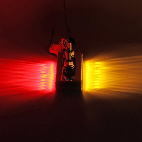 Image of Partsam 2Pcs 6.5inch Red / Amber LED Combo Double Face Truck Semi Trailer Light Bars 10LED Waterproof with Double Studs Sealed Truck Trailer Led Pedestal Turn Signal Stop Tail Marker Clearance Lights 12V