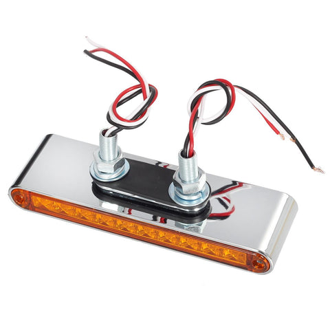 Image of Partsam 2Pcs 6.5inch Red / Amber LED Combo Double Face Truck Semi Trailer Light Bars 10LED Waterproof with Double Studs Sealed Truck Trailer Led Pedestal Turn Signal Stop Tail Marker Clearance Lights 12V