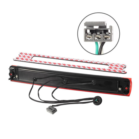 Image of Partsam High Mount Led 3rd Brake Light Bar Replacement for F150 97-04 Rear Top Roof Cab Center Mount Third Brake Light Stop Tail Cargo Light Lamps Assembly Chrome Housing Waterproof