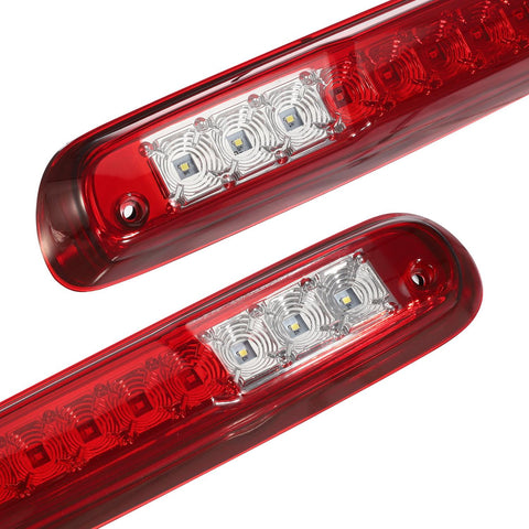 Image of Partsam High Mount Stop Light Third 3rd Brake Light Replacement for Silverado and Sierra 1500 1500 HD 2500 HD 3500 1999 to 2007 LED Rear Cab Roof Center Mount Brake Stop Tail Cargo Light Lamp (Red)