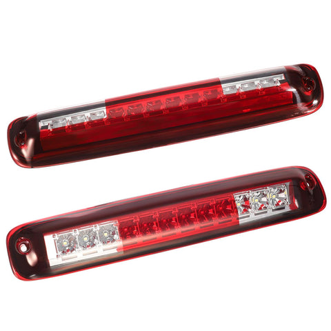 Image of Partsam High Mount Stop Light Third 3rd Brake Light Replacement for Silverado and Sierra 1500 1500 HD 2500 HD 3500 1999 to 2007 LED Rear Cab Roof Center Mount Brake Stop Tail Cargo Light Lamp (Red)