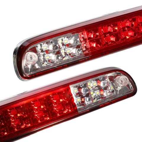 Image of Partsam High Mount Stop Light Third 3rd Brake Light Replacement for F250 F350 F450 F550 Super Duty 1999 to 2016 / Ranger/B series LED Rear Cab Roof Center Mount Brake Stop Tail Cargo Light Lamp (Red)