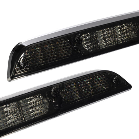 Image of Partsam High Mount Stop Light Led Third 3rd Brake Light Replacement for F150 2015-up/17-up F250 F350 F450 F550/19-up Ranger Rear Cab Roof Center Mount Brake Stop Tail Light Cargo Lamp (Chrome Smoke)