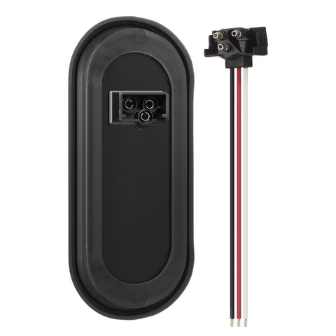 Image of Partsam 6 Inch Oval Red Led Trailer Tail Lights Smoked Sealed Grommet Mount Stop Turn Tail Brake Marker Lights for Trailer Truck RV Grommet and Plugs Included Waterproof 12V (Pack of 6)