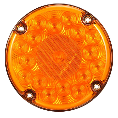 Image of Partsam 2Pcs 7inch Round LED Trailer Tail Lights 17 LED Waterproof LED Park Turn Signal Flasher Lights with Waterproof Gaskets for Truck Trailer RV UTE UTV BUS Stepvans 10V-30V