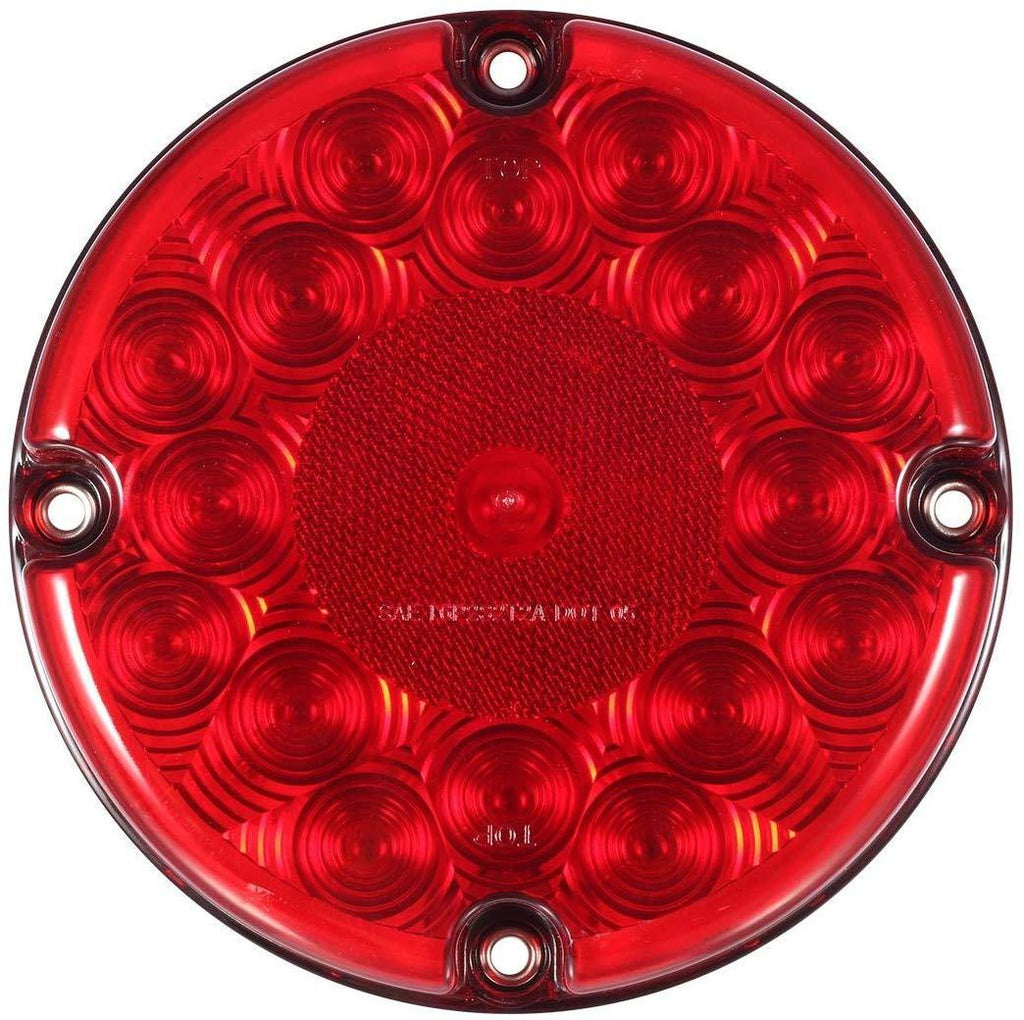 Partsam 4Pcs Red 7inch Round Bus Stop Brake Tail Lights STT 17 LED Sealed LED Stop/Turn/Tail School Bus Light for Trucks Trailers Towing RVs Buses ATVs Utility Vehicles