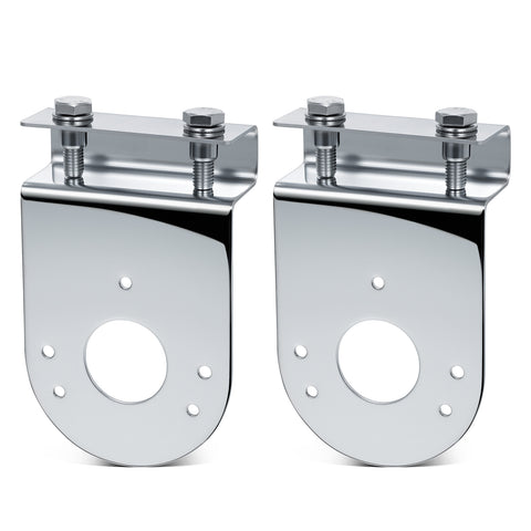 Image of PARTsam 2Pcs Watermelon Light Under Glow Frame Brackets, 90 Degree Angled Clamp-On Mount, No Drilling Required, Stainless Steel, Universal for Semi-Trucks Trucks Pickup