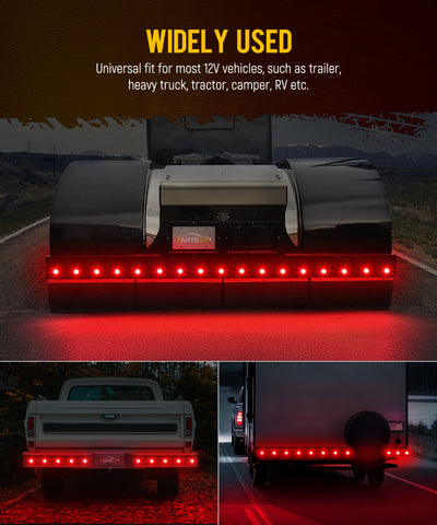 Image of Partsam 10 Pcs Red Watermelon Side Marker LED Dual Function Strobe + Marker Lights, 12V Side Clearance Tail Griller Flash Lights Turn Signal Warning Waterproof Light for Trailer Truck RV