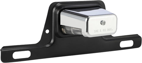 Image of Partsam LED License Plate Light Chrome Waterproof 12V DC License Tag Light with Holder Drainage Hole Steel Bracket Mount ABS Housing AS Lens for Trailer Truck Pickup UTV ATV RV Boat 12V DOT Compliant