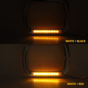 Partsam 2x 7x6 Headlight Bezel with 6