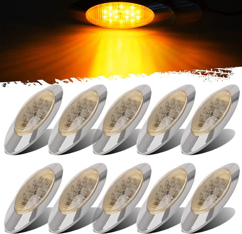 14x Amber Side Bright 16 Led Universal Side Marker Peterbilt Free Li - Foto 10