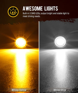 Partsam 2Pcs Dual Color 3/4