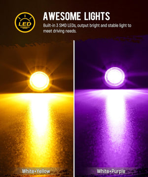 Partsam 10Pcs Dual Color 3/4