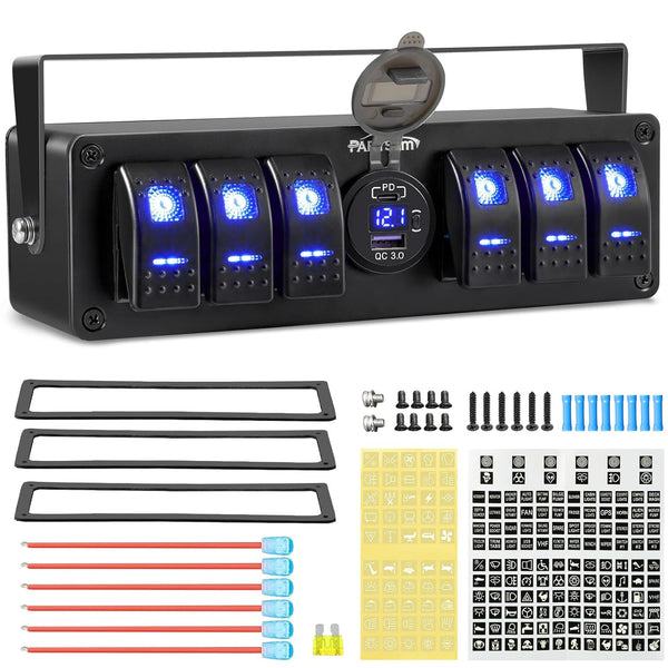 Amazon.com: Marine Boat Switch Panel Waterproof, 5 Gang