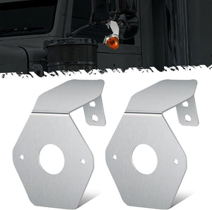 Partsam 2Pcs Watermelon Light Brackets, Stainless Steel Watermelon Mirror Turn Signal Angled Bracket Holder