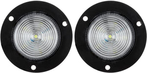 Partsam 2 inch White 6LED Marker Lights Truck Trailer RV Clearance Light, 2