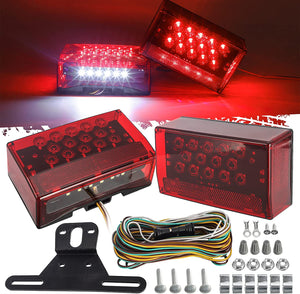Partsam 6" Rectangular LED Combination Tail Lights Kit