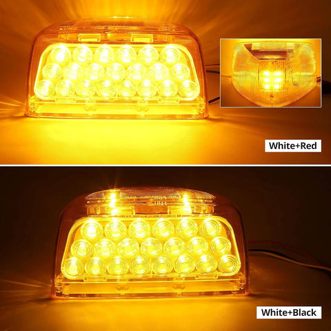 Image of Partsam 1PC Amber 31 LED Headlight Turn Signal Lights with 3 Wires Front/Park/Turn Functions, Replacement for Peterbilt 379 359 357 365 378