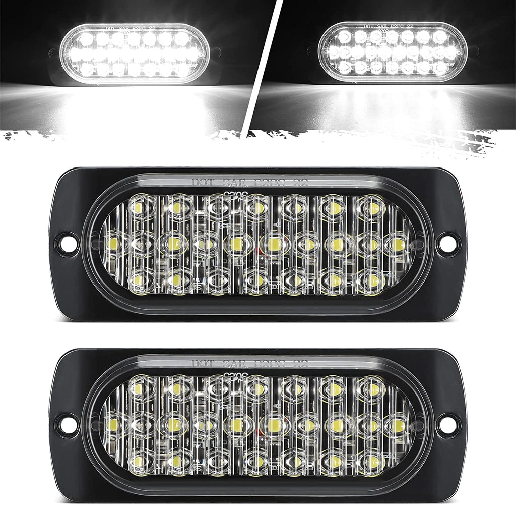 24/7Auto 2x 12/24V square LED front white marker lights for truck trailer caravan truck bus of tipper 24/7Auto 2x 12/24V square LED front white marker lights for truck trailer caravan truck bus of tipper