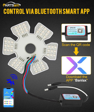 PARTSam 2X RGB Air Cleaner LED Light 4.8