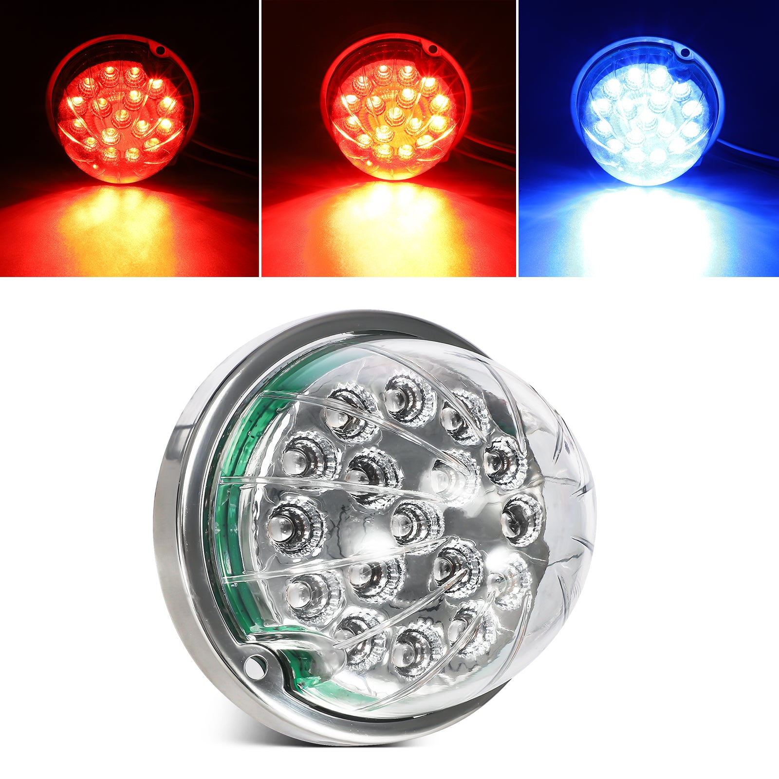 Partsam 2Pcs Glass Watermelon Lights [Patent Pending] Clear Lens Red Led Side Marker Turn Signal Lights With Bezel Replacement For Kenworth Peterbilt Freightliner Truck Color Red&pid=mwu0ytflmd