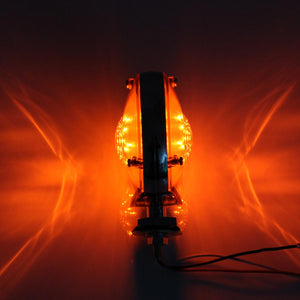 Partsam 2Pcs LED 4 Inch Round Double Face Star Led Turn Signal Lights Chrome Amber 24 Diodes, Double Face Star Led Pedestal Lights, Dual Face Led Truck Trailer Lights