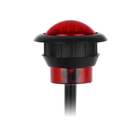 Partsam (10) LED Light Red 3/4 inch Clearance Marker Trailer Bullet Grommet Lights, 3/4 led dual function marker lights, 3 LED Mini Auxiliary Stop Turn Tail Brake Light, 3/4 led marker lights 3 wire
