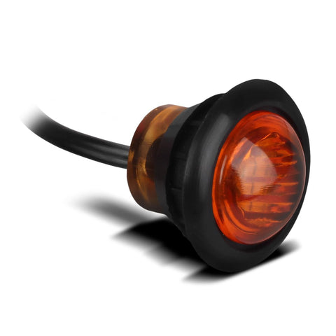 Image of Partsam Pair 3/4 inch  Mini Marker Clearance Light Turn Signal Light 1 Diode Amber Light,3 Wires