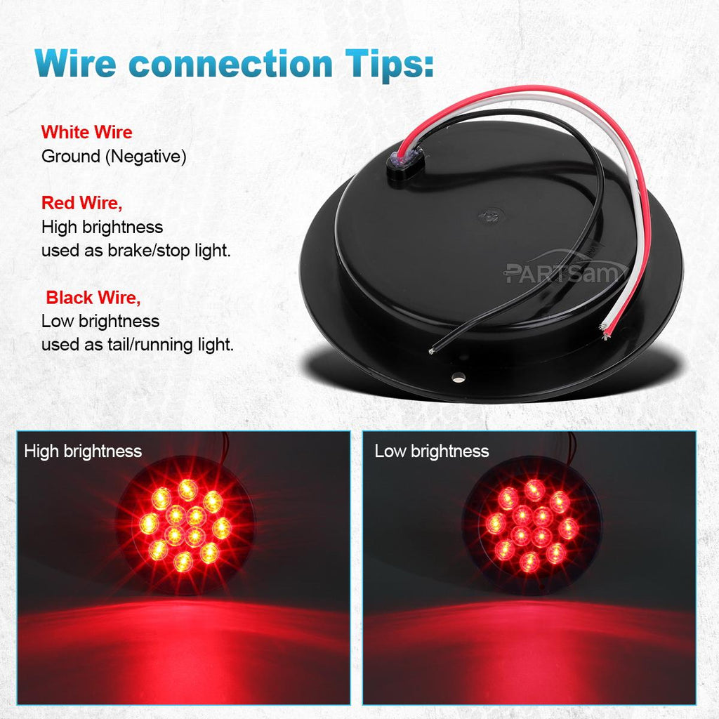 Oval LED Truck Trailer Lights W/ Built-In Flange - 6" LED Brake/Turn/Tail Lights - 3-Pin - Foto 11