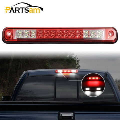 Image of Partsam High Mount Led 3rd Brake Light Red Replacement for Silverado and Sierra 1994-1999 C/K 1500 2500 3500 Rear Top Roof Cab Center Mount Third Brake Light Stop Tail Cargo Light Lamps