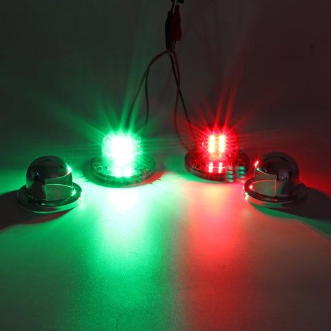 Image of Green boat lights