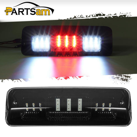 Image of Partsam High Mount Stop Light 3rd Third Brake Light Replacement for Ford F150 F-150 2004 2005 2006 2007 2008 Smoked LED Rear Cab Roof Brake Stop Tail Cargo Center Light Lamp Black Housing w/3 Plugs