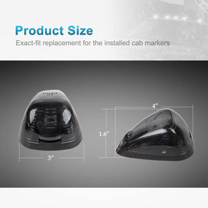 Partsam 5X Smoke Cab Marker Top Roof Light + 5X Amber T10 LED Lights Assembly Compatible with E150 E250 E350 E450 F150 F250 F350 F450 F550 Super Duty with Stock Cab Light 1999-2016