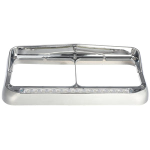 Partsam 2x Headlight Bezels for Kenworth Peterbilt Western Star Freightliner Semi Trucks