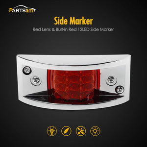 Partsam 6x Red Rectangular 4-4/5