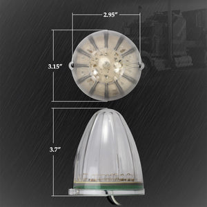 Partsam 5Pcs 17 LED Red Cab Top Roof Marker LED Runing Light Replacement For Kenworth Peterbilt Freightliner Mack Heavy Duty Trucks Waterproof Front Head Indicator Signal Light