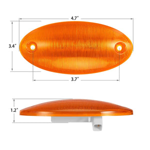 Partsam 5Pcs Cab Marker Roof Light 888-5125 Amber Lens Amber Light Top Lights Assembly Compatible with International ProStar/LoneStar 5900 7300-7600/8600/9200/9400/9800 International Series Truck