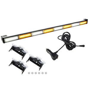 Partsam 35" LED Emergency Hazard Warning Light Bar for SUV ATV UTV Cars