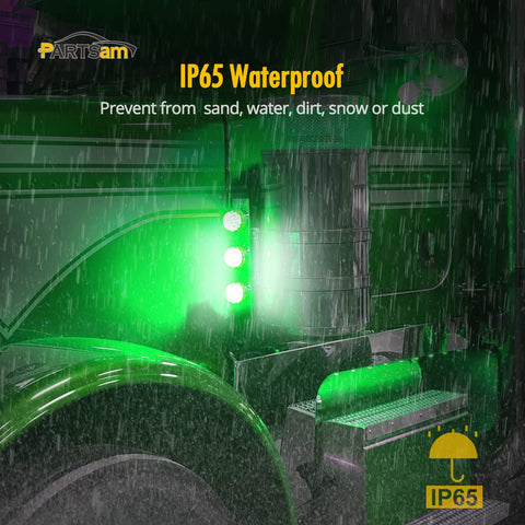 Image of Partsam 1PCS Dual Revolution Amber 17 Led Watermelon Light for Semi Truck